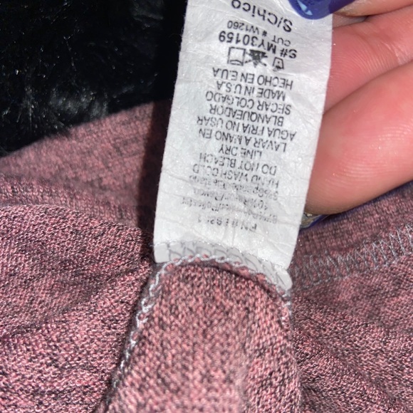 Oversized Ash Pink & Gray Color-block Hoodie - Picture 7 of 8